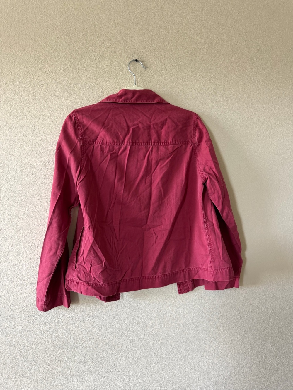 Koret Women's Button-Front Jean Jacket in Raspberry - Picture 4 of 4